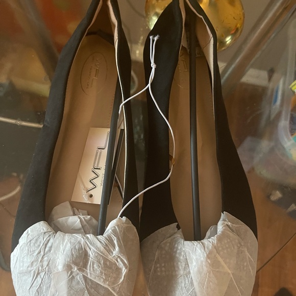 Women black ballet flat with bow accent size 10m - Picture 2 of 3